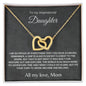 Daughter_from Mom_ I am so proud_Interlocking Hearts Necklace