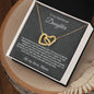 Daughter_from Mom_ I am so proud_Interlocking Hearts Necklace