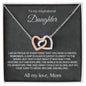 Daughter_from Mom_ I am so proud_Interlocking Hearts Necklace