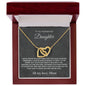 Daughter_from Mom_ I am so proud_Interlocking Hearts Necklace