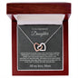 Daughter_from Mom_ I am so proud_Interlocking Hearts Necklace