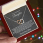 Daughter_from Mom_ I am so proud_Interlocking Hearts Necklace