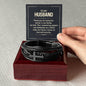 Husband_Thank you for being the anchor in our family_Men's Cross Bracelet