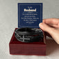 Husband_In a world full of chaos_Men's Cross Bracelet