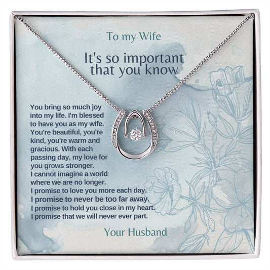 Wife | It's So Important That You Know | Lucky In Love Necklace