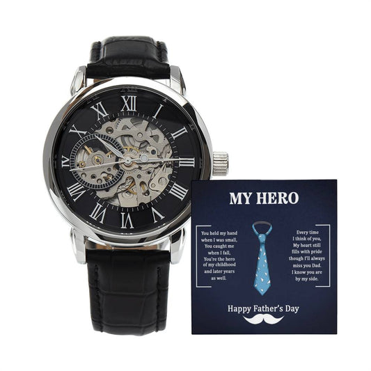 Dad_My Hero_Openwork Watch