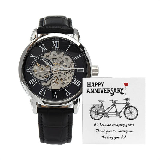 Husband_Happy Anniversary-Amazing Year_Openwork Watch