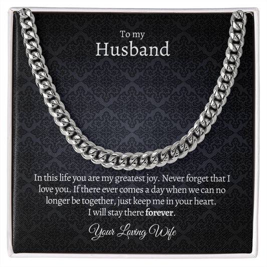 Husband | In This Life You Are My Greatest Joy | Cuban Link Chain