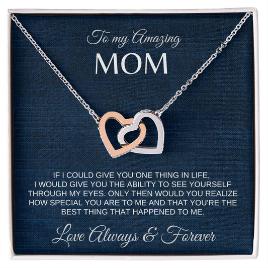 Mom_If I Could Give You One Thing_Interlocking Hearts Necklace