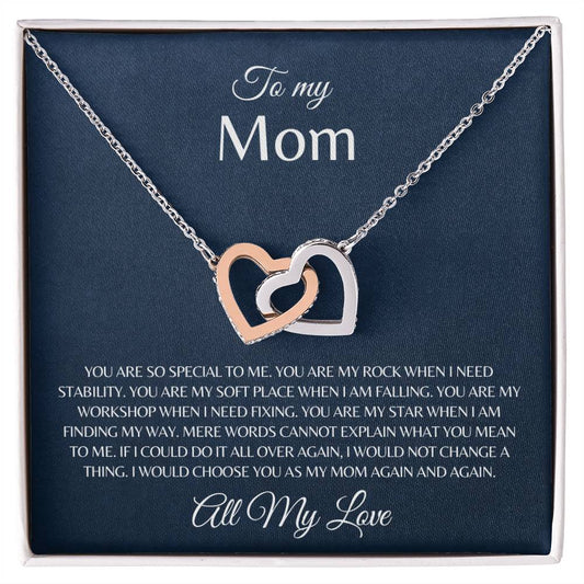 Mom_You Are So Special To Me_Interlocking Hearts Necklace