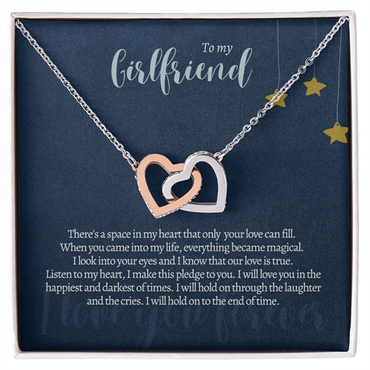 Girlfriend_There's A Space In My Heart_Interlocking Hearts Necklace