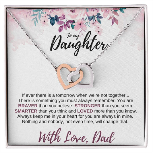 Daughter_from Dad_If ever there is a tomorrow Interlocking Hearts Necklace