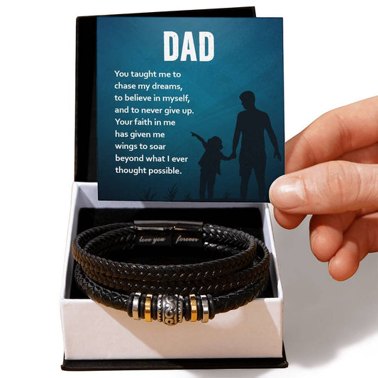 Dad_You Taught Me To Chase My Dreams_Love You Forever Bracelet