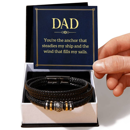 Dad_You're The Anchor That Steadies my Ship_Love You Forever Bracelet