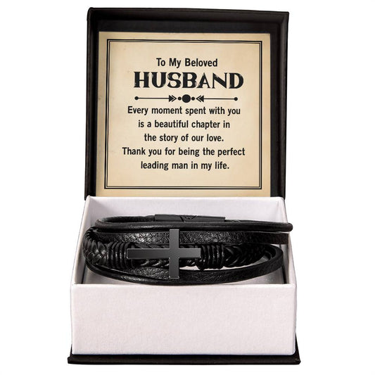 Husband_Every moment spent with you_Men's Cross Bracelet