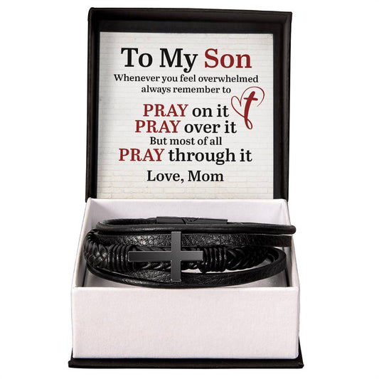 Son_Whenever you feel overwhelmed_Men's Cross Bracelet